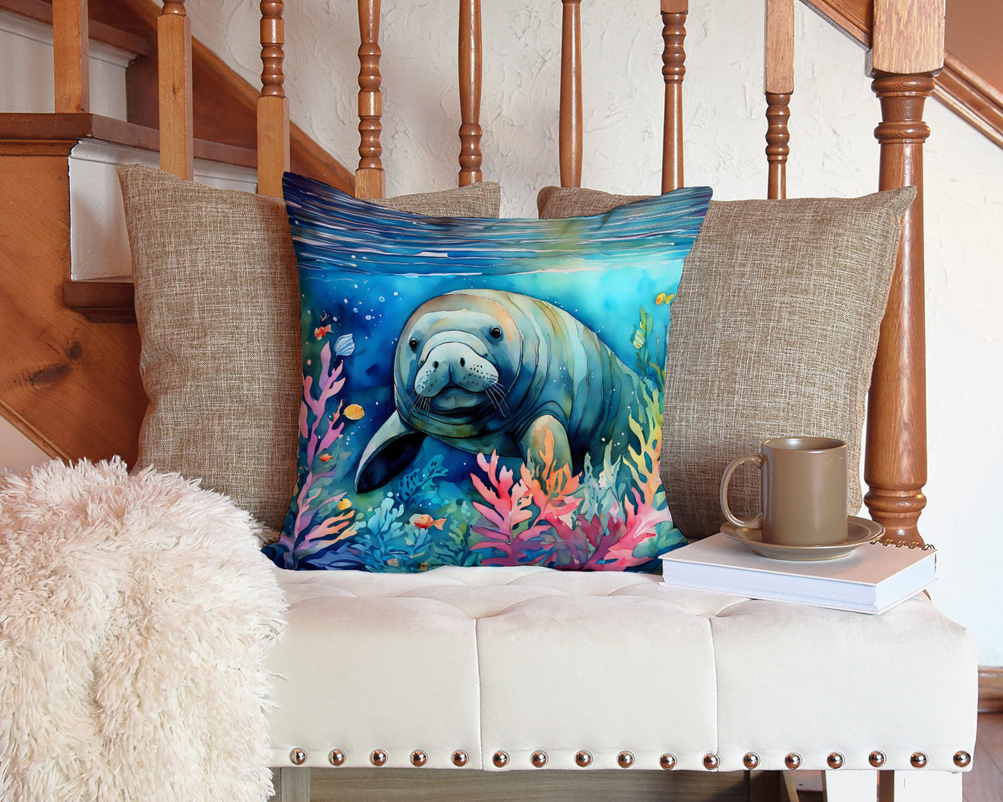 Manatee Throw Pillow - One Color / One Size - Home & Garden - Home Textile - Pillows