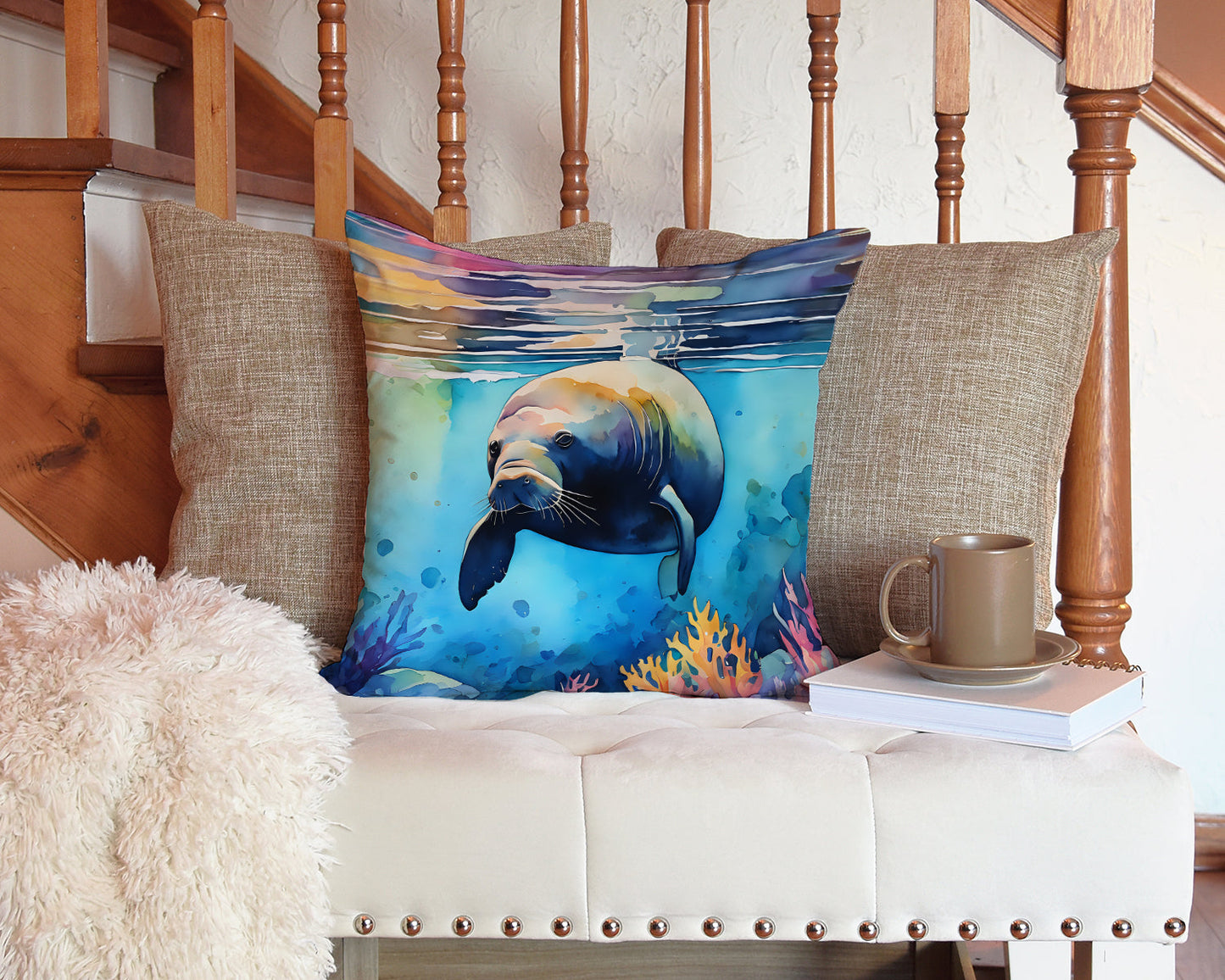 Manatee Throw Pillow - One Color / One Size - Home & Garden - Home Textile - Pillows