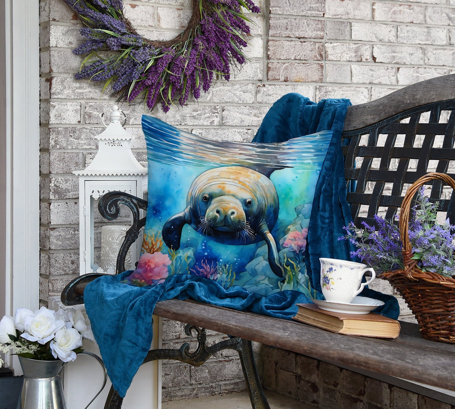 Manatee Throw Pillow - One Color / One Size - Home & Garden - Home Textile - Pillows