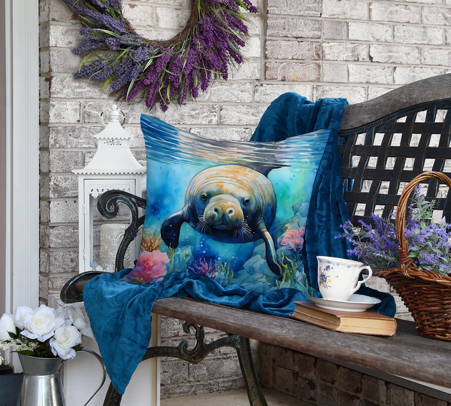 Manatee Throw Pillow - One Color / One Size - Home & Garden - Home Textile - Pillows