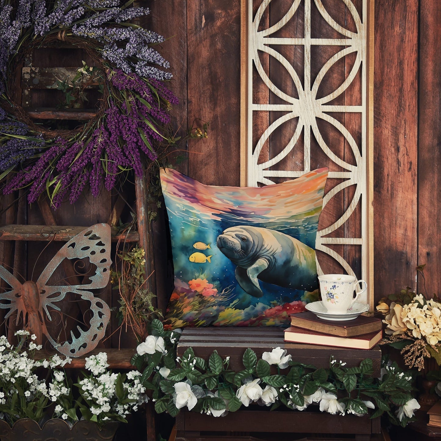 Manatee Throw Pillow - One Color / One Size - Home & Garden - Home Textile - Pillows