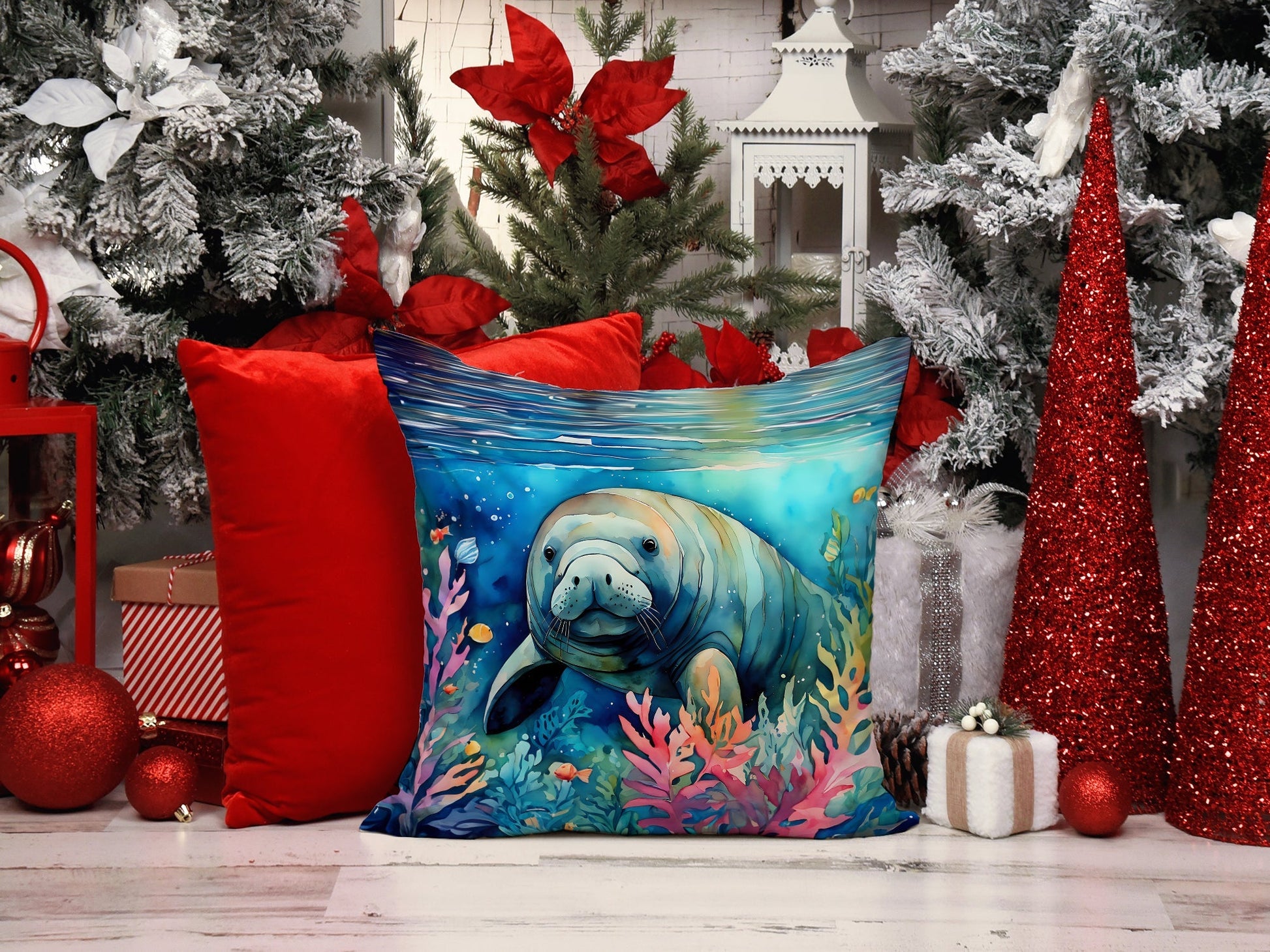 Manatee Throw Pillow - One Color / One Size - Home & Garden - Home Textile - Pillows