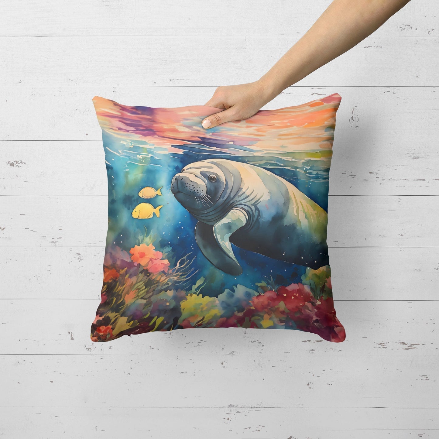 Manatee Throw Pillow - One Color / One Size - Home & Garden - Home Textile - Pillows