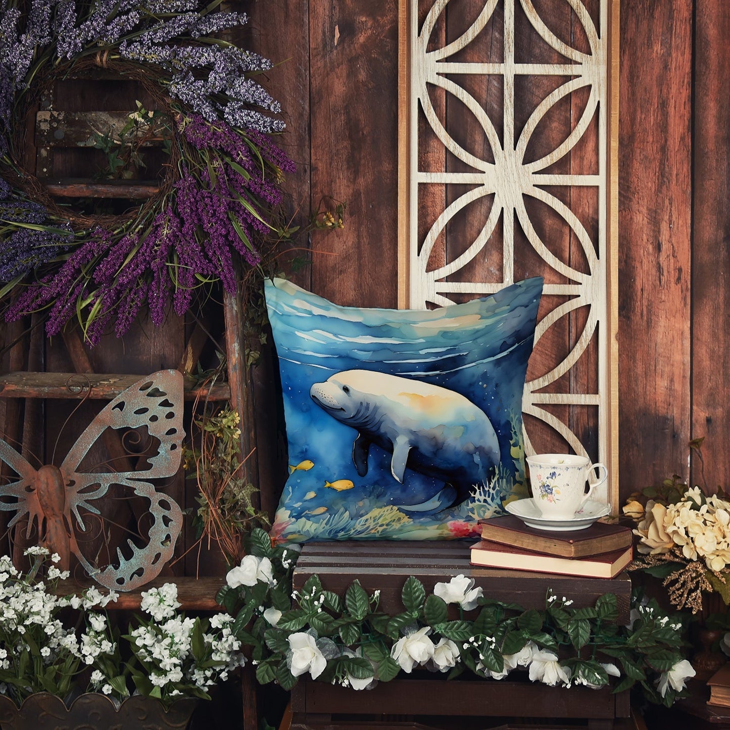 Manatee Throw Pillow - One Color / One Size - Home & Garden - Home Textile - Pillows
