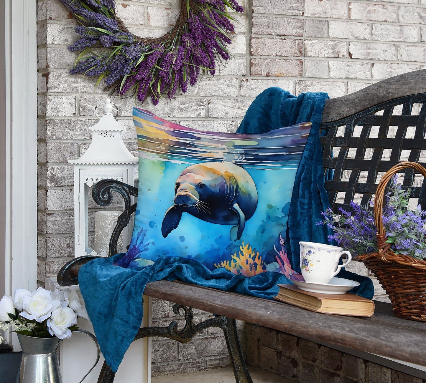 Manatee Throw Pillow - One Color / One Size - Home & Garden - Home Textile - Pillows