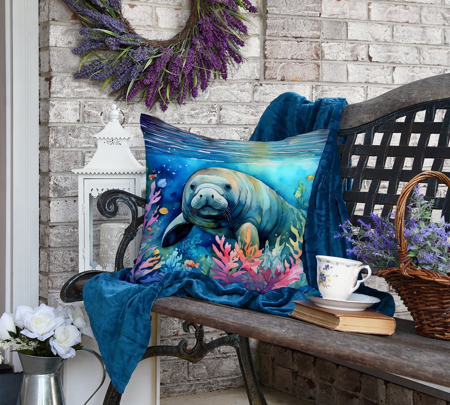 Manatee Throw Pillow - One Color / One Size - Home & Garden - Home Textile - Pillows