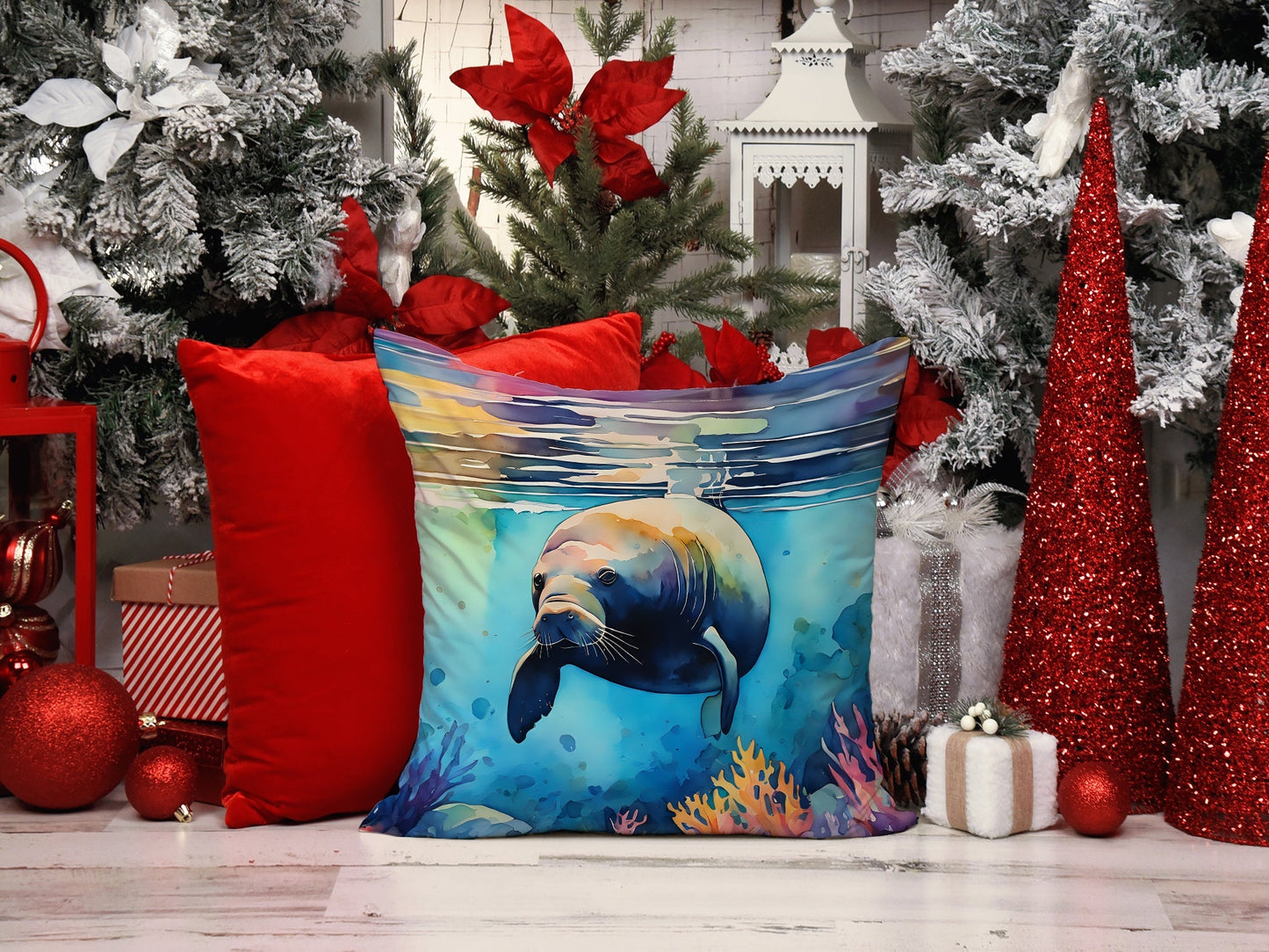 Manatee Throw Pillow - One Color / One Size - Home & Garden - Home Textile - Pillows