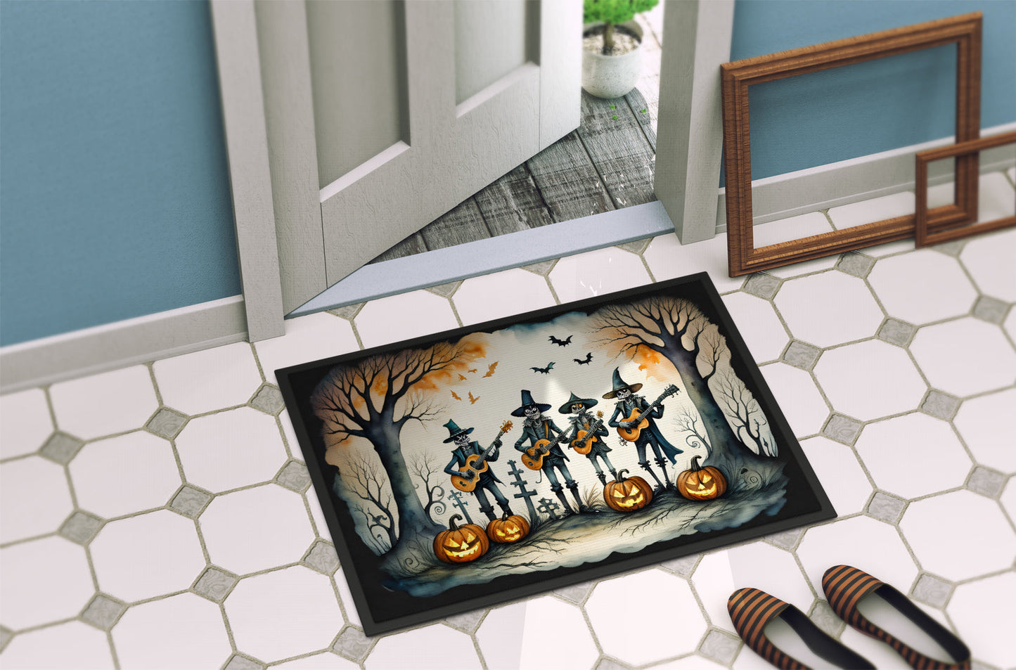 Mariachi Skeleton Band Spooky Halloween Doormat - One Color / One Size - Home & Garden - Home Textile - Carpets & Rugs