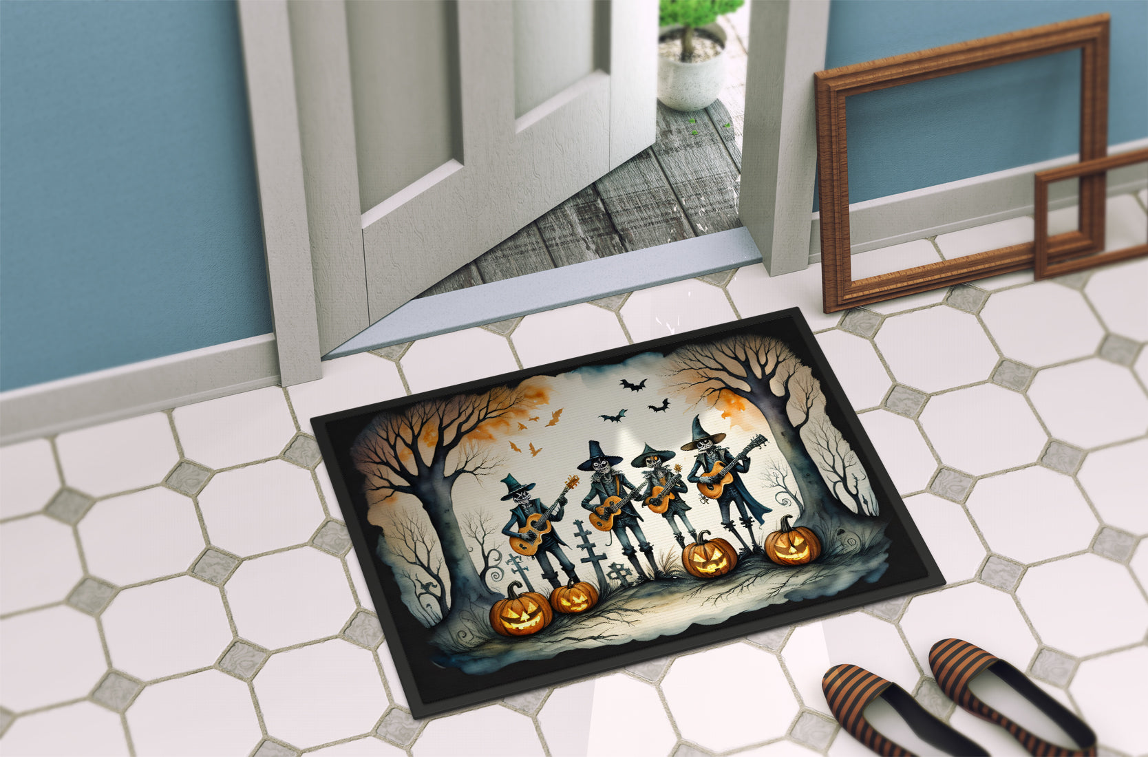 Mariachi Skeleton Band Spooky Halloween Doormat - One Color / One Size - Home & Garden - Home Textile - Carpets & Rugs