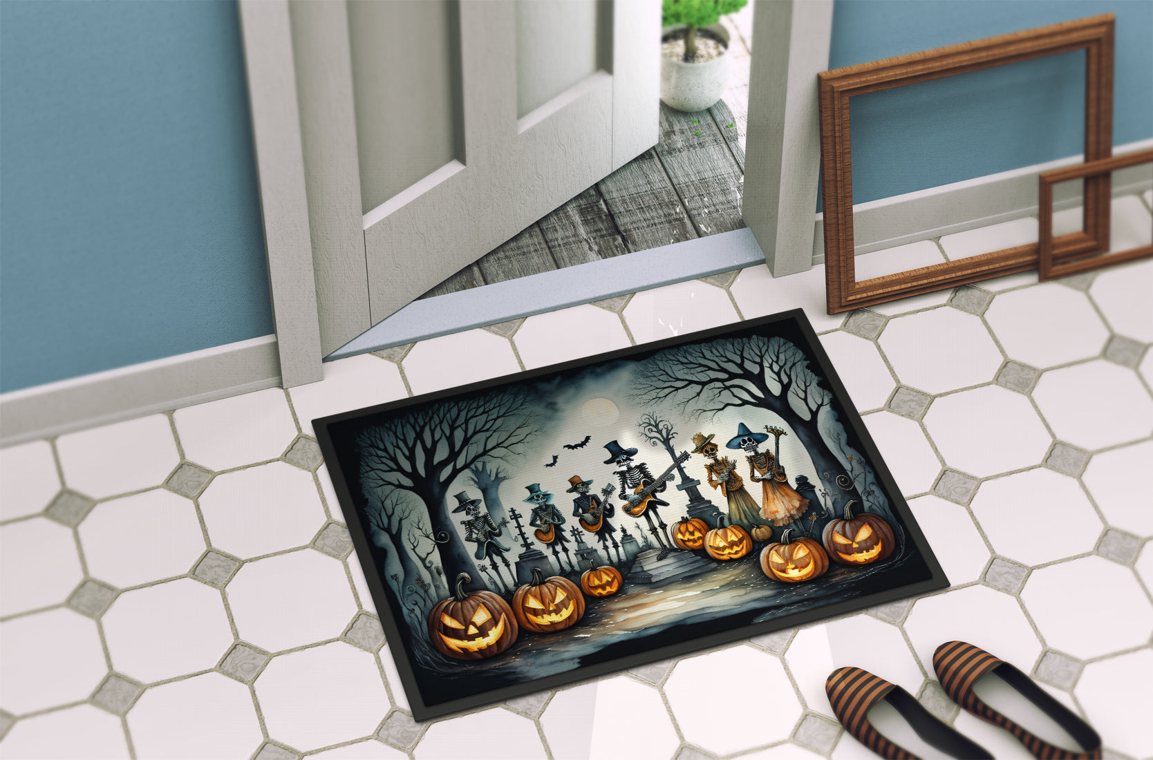 Mariachi Skeleton Band Spooky Halloween Doormat - One Color / One Size - Home & Garden - Home Textile - Carpets & Rugs