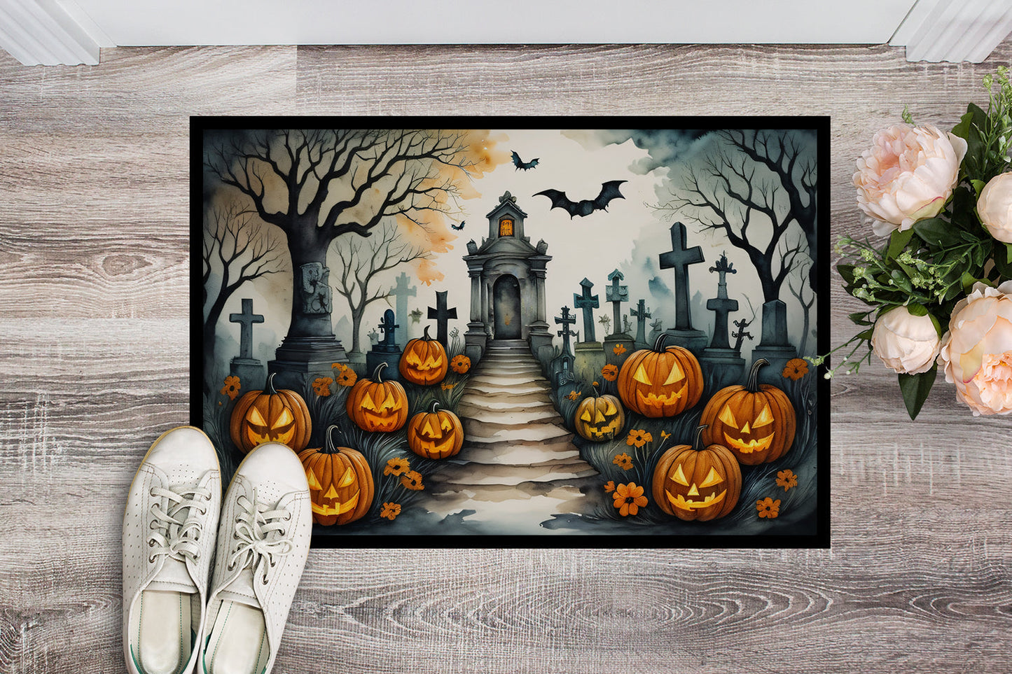 Marigold Spooky Halloween Doormat - One Color / One Size - Home & Garden - Home Textile - Carpets & Rugs