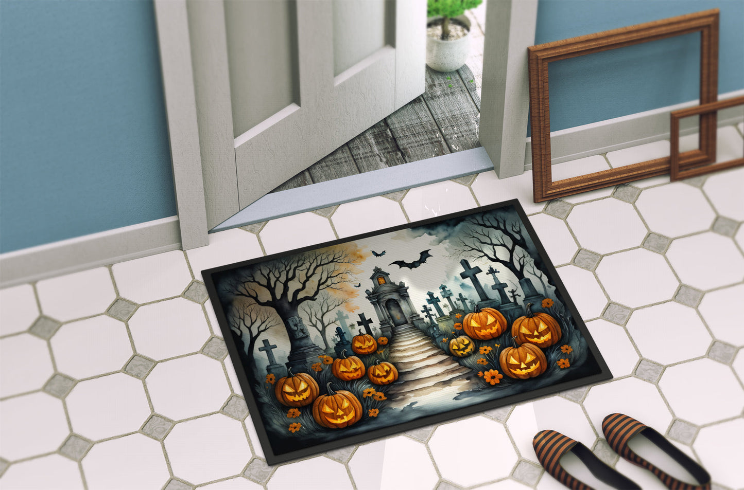 Marigold Spooky Halloween Doormat - One Color / One Size - Home & Garden - Home Textile - Carpets & Rugs