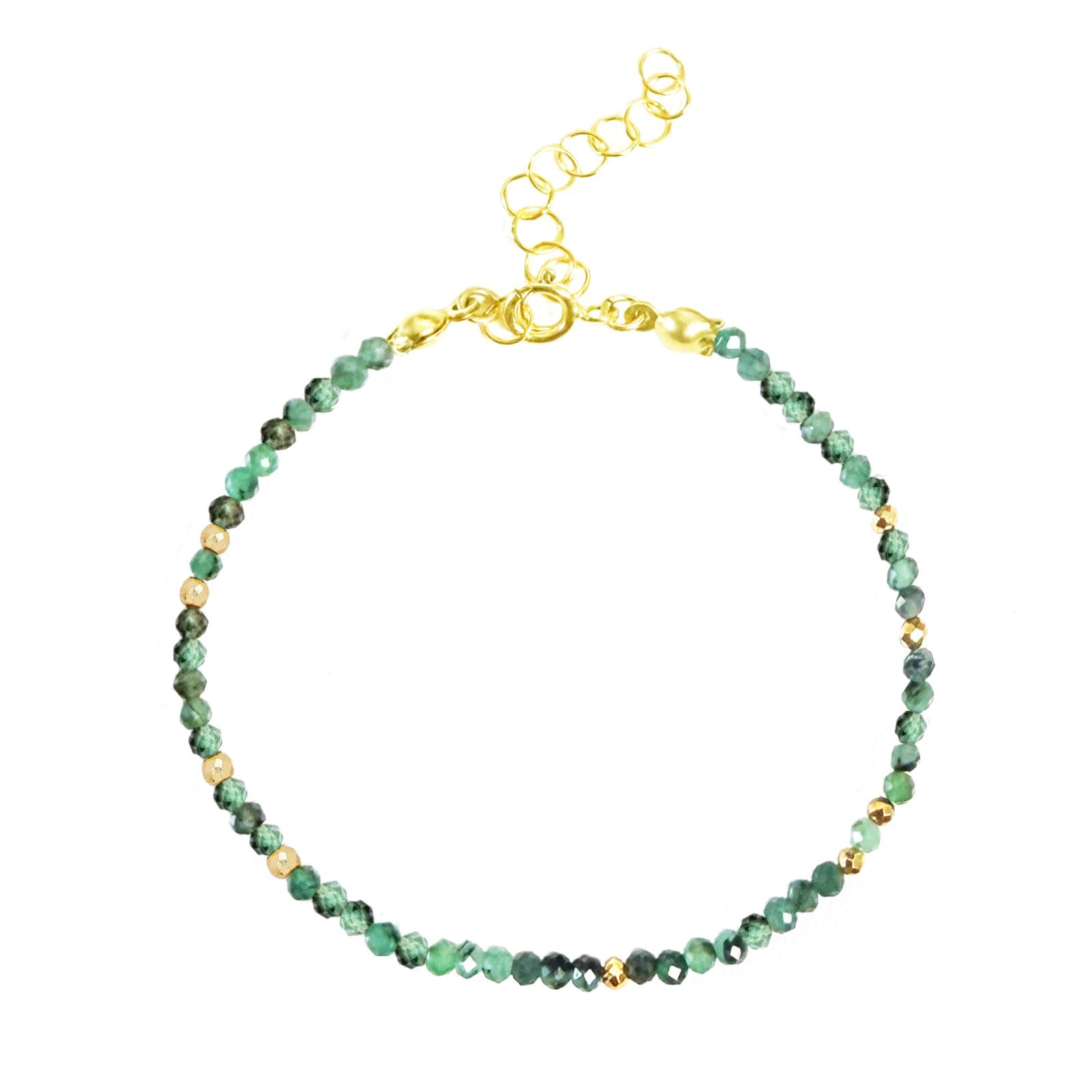 May Birthstone Bracelet - Emerald - One Color / One Size - Jewelry & Accessories - Bracelets & Bangles - Strand