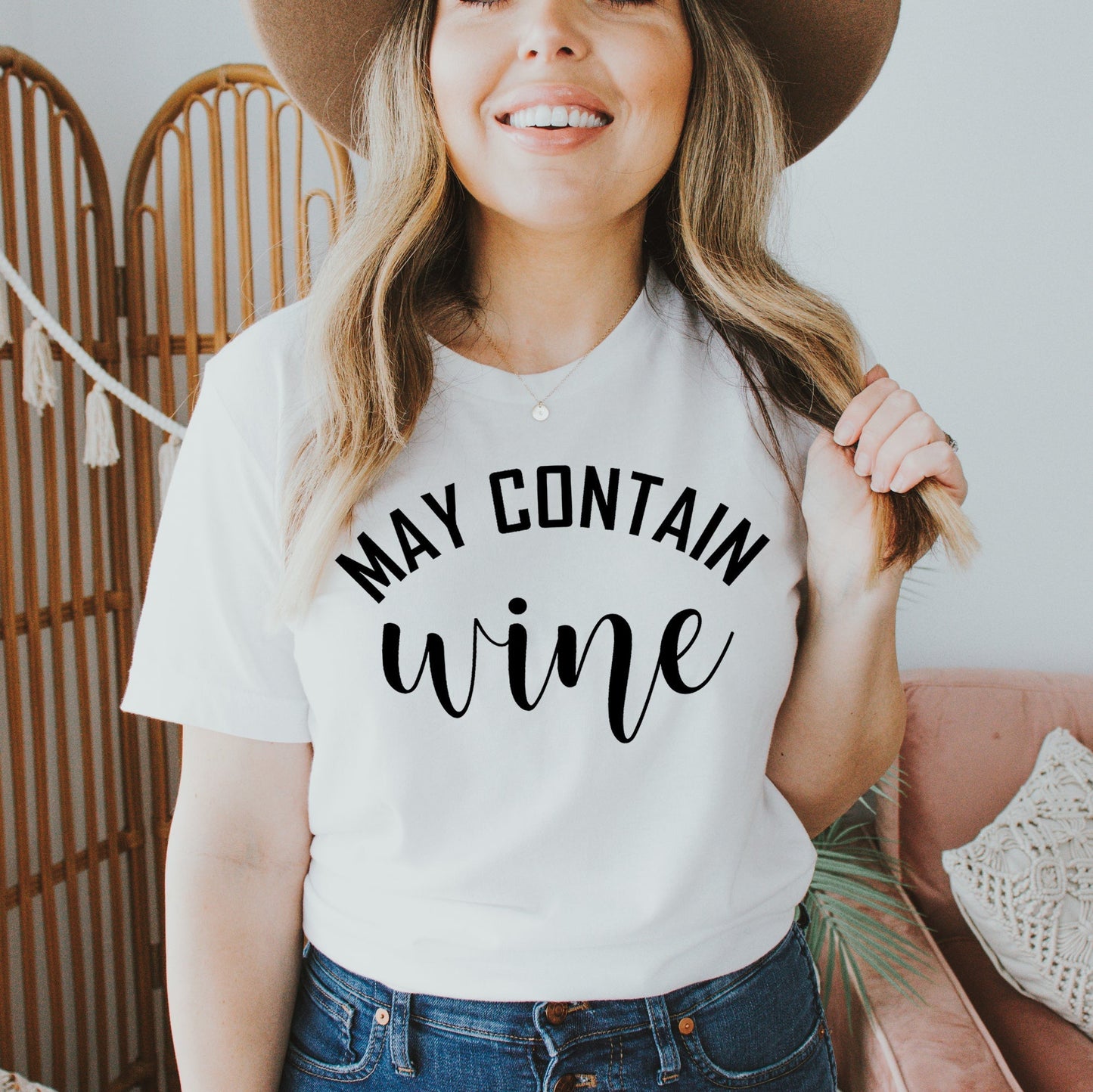 May Contain Wine T-Shirt - Women’s Fashion - Women’s Clothing - Tops & Tees - T-Shirts