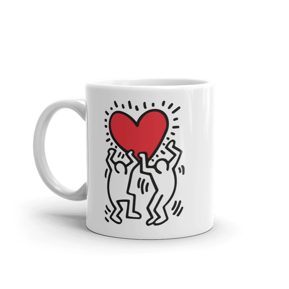 Men Holding Heart Icon Street Art Mug - 11oz (325mL) - Home & Garden - Kitchen Dining & Bar - Coffeeware