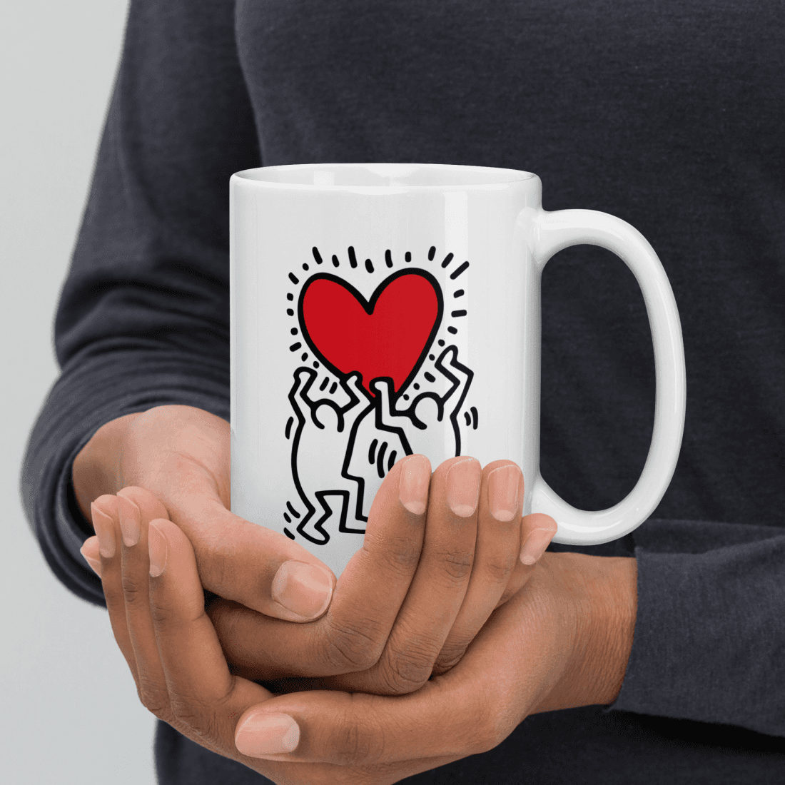 Men Holding Heart Icon Street Art Mug - Home & Garden - Kitchen Dining & Bar - Coffeeware