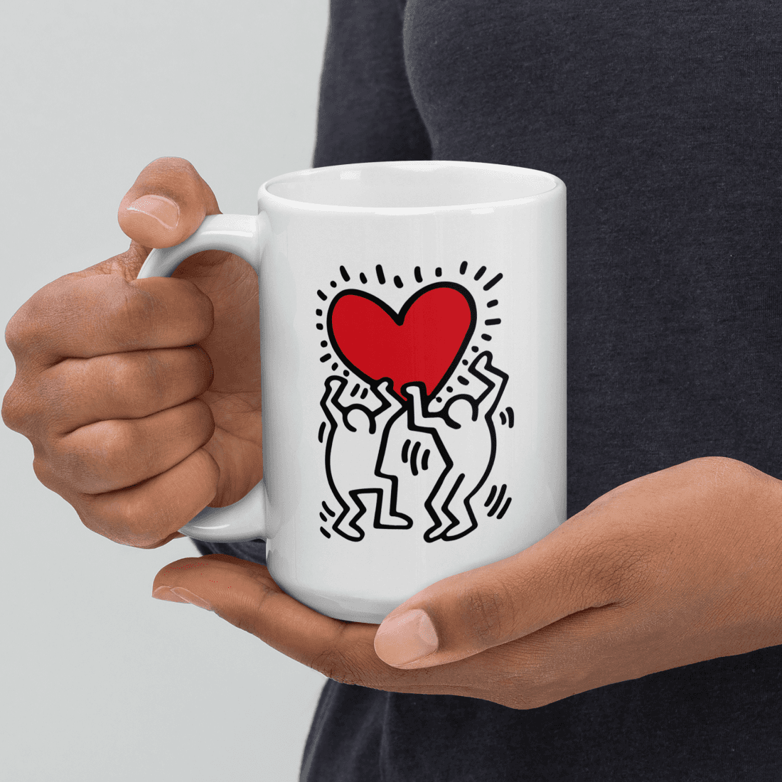 Men Holding Heart Icon Street Art Mug - Home & Garden - Kitchen Dining & Bar - Coffeeware