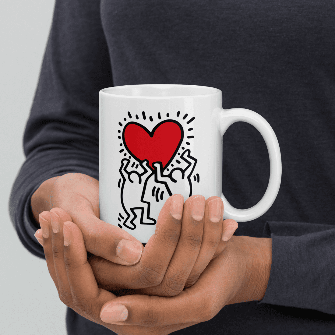 Men Holding Heart Icon Street Art Mug - Home & Garden - Kitchen Dining & Bar - Coffeeware