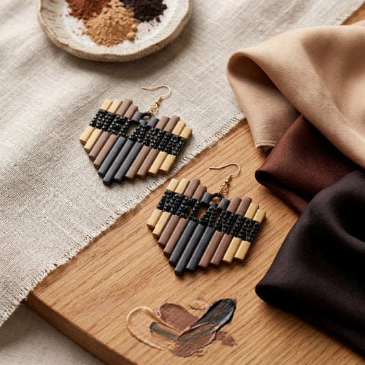 Metal Melanin Skin Tone Fish Hook Earrings
