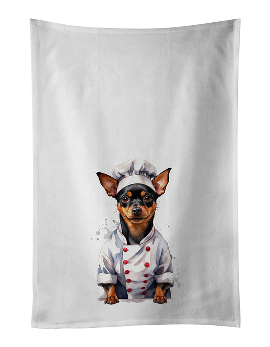 Miniature Pinscher Chef Kitchen Towel Set of 2 - One Color / One Size - Home & Garden - Home Textile - Towels
