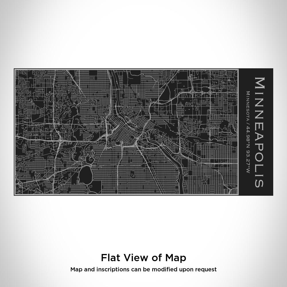 Minneapolis - Minnesota Map Insulated Bottle in Matte Black - Drinkware