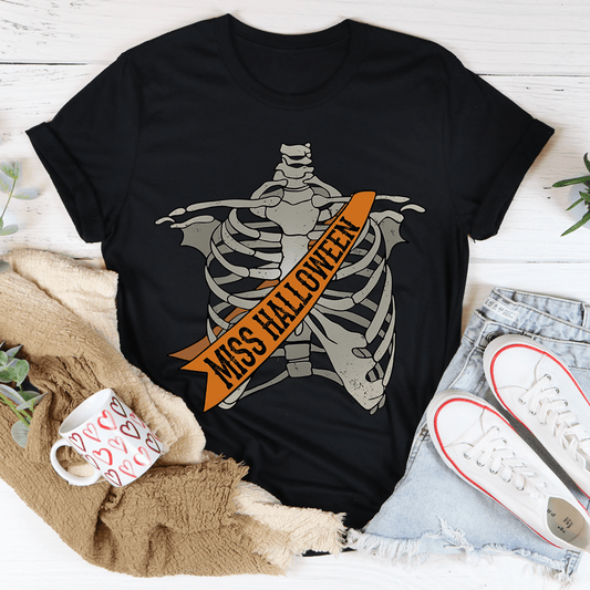 Miss Halloween Tee - S / Black Heather - Women’s Fashion - Women’s Clothing - Tops & Tees - T-Shirts