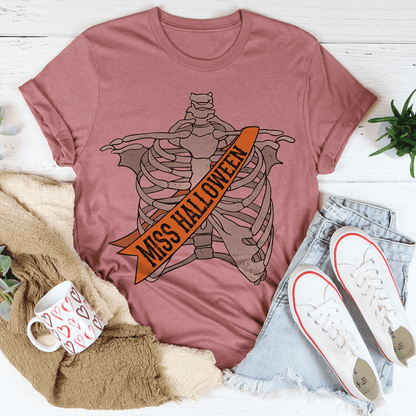 Miss Halloween Tee - S / Mauve - Women’s Fashion - Women’s Clothing - Tops & Tees - T-Shirts