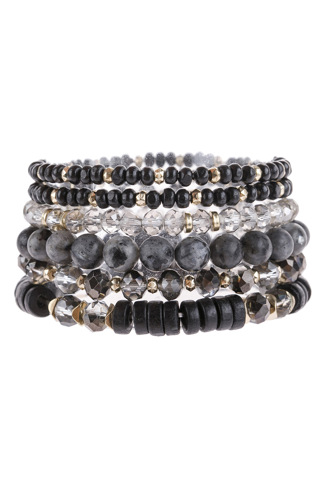 Mix Stackable Charm Bracelet - BLACK - Jewelry & Accessories - Bracelets & Bangles - Charm Bracelets