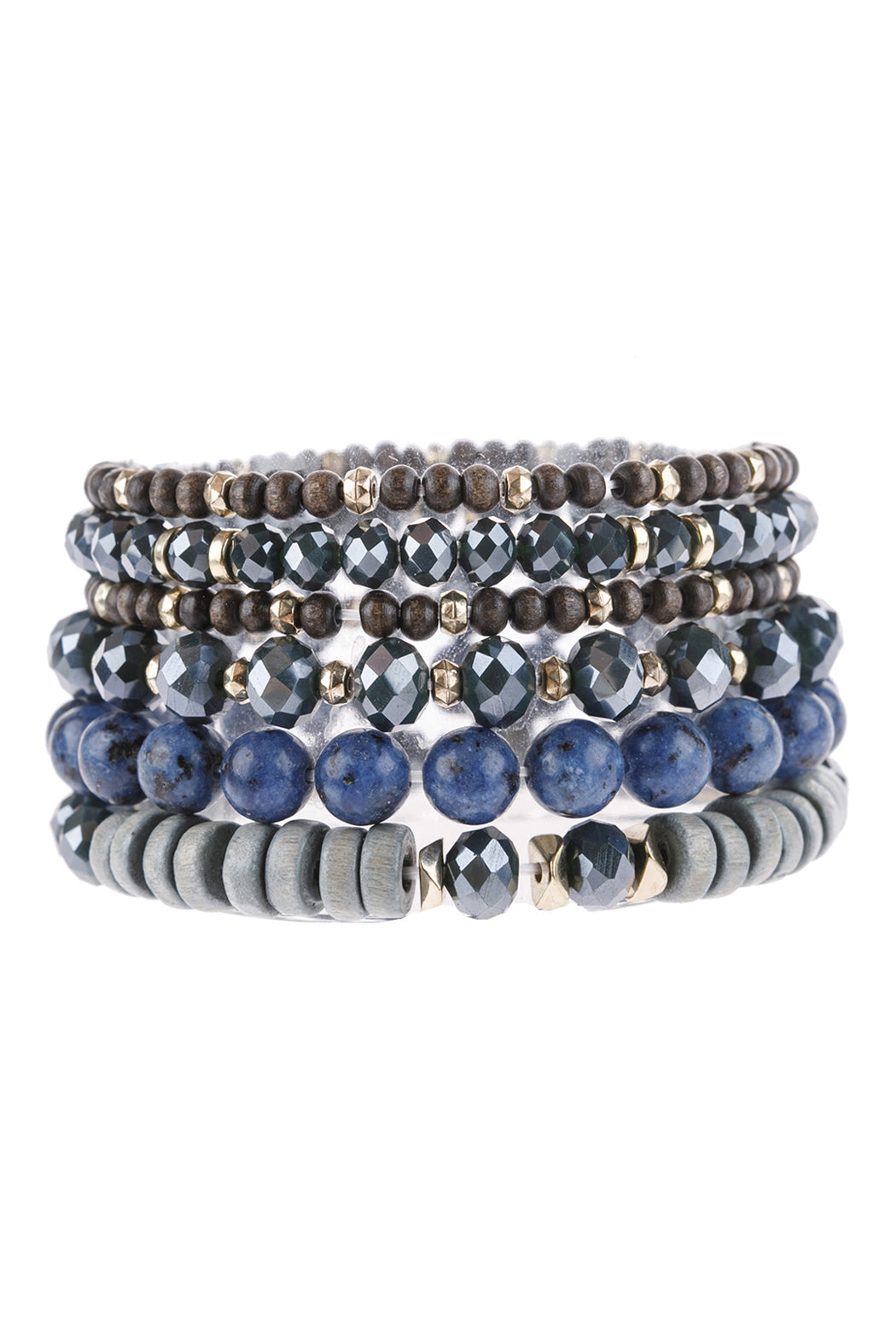 Mix Stackable Charm Bracelet - BLUE - Jewelry & Accessories - Bracelets & Bangles - Charm Bracelets