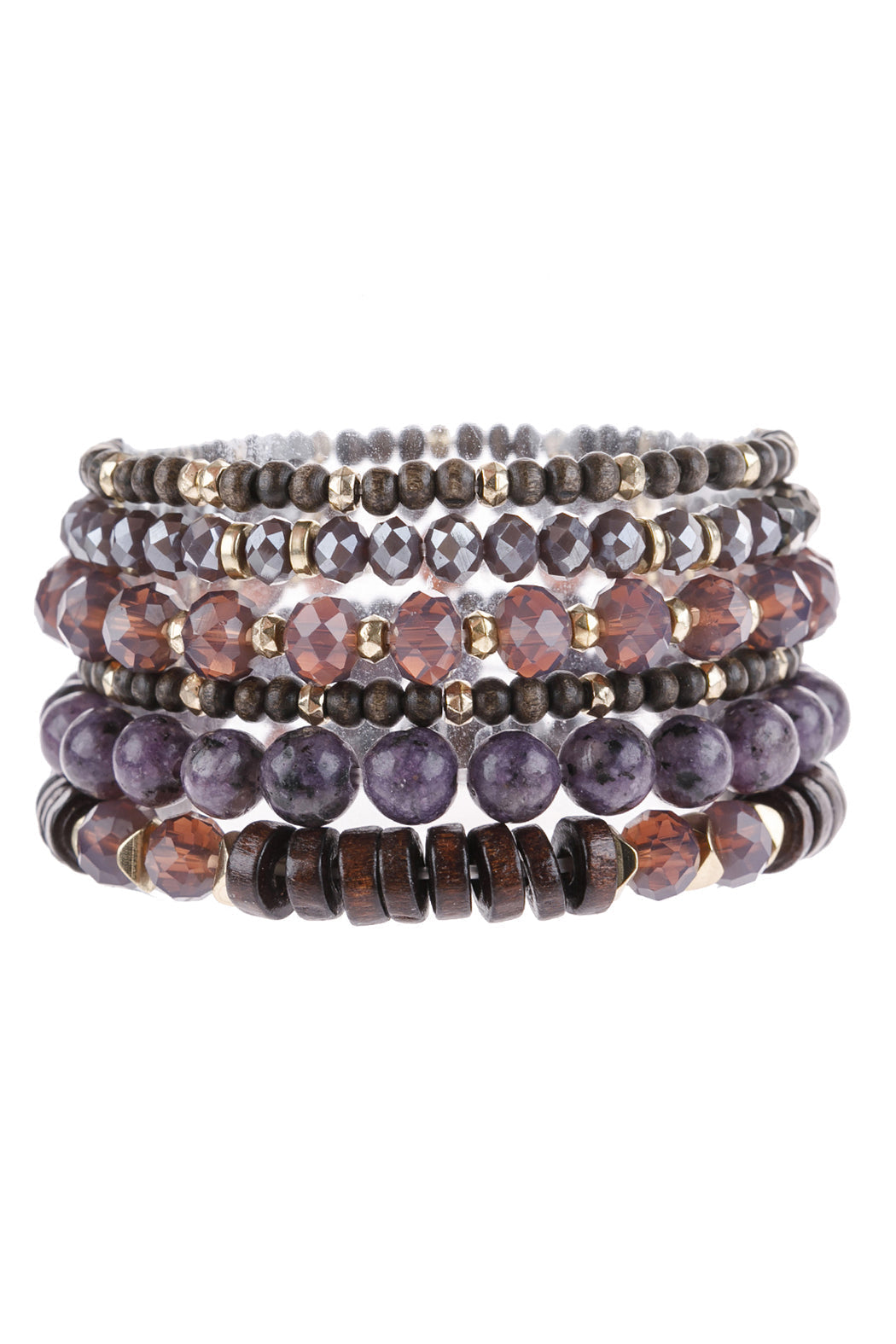 Mix Stackable Charm Bracelet - PURPLE - Jewelry & Accessories - Bracelets & Bangles - Charm Bracelets