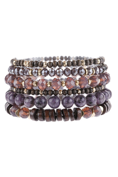Mix Stackable Charm Bracelet - PURPLE - Jewelry & Accessories - Bracelets & Bangles - Charm Bracelets