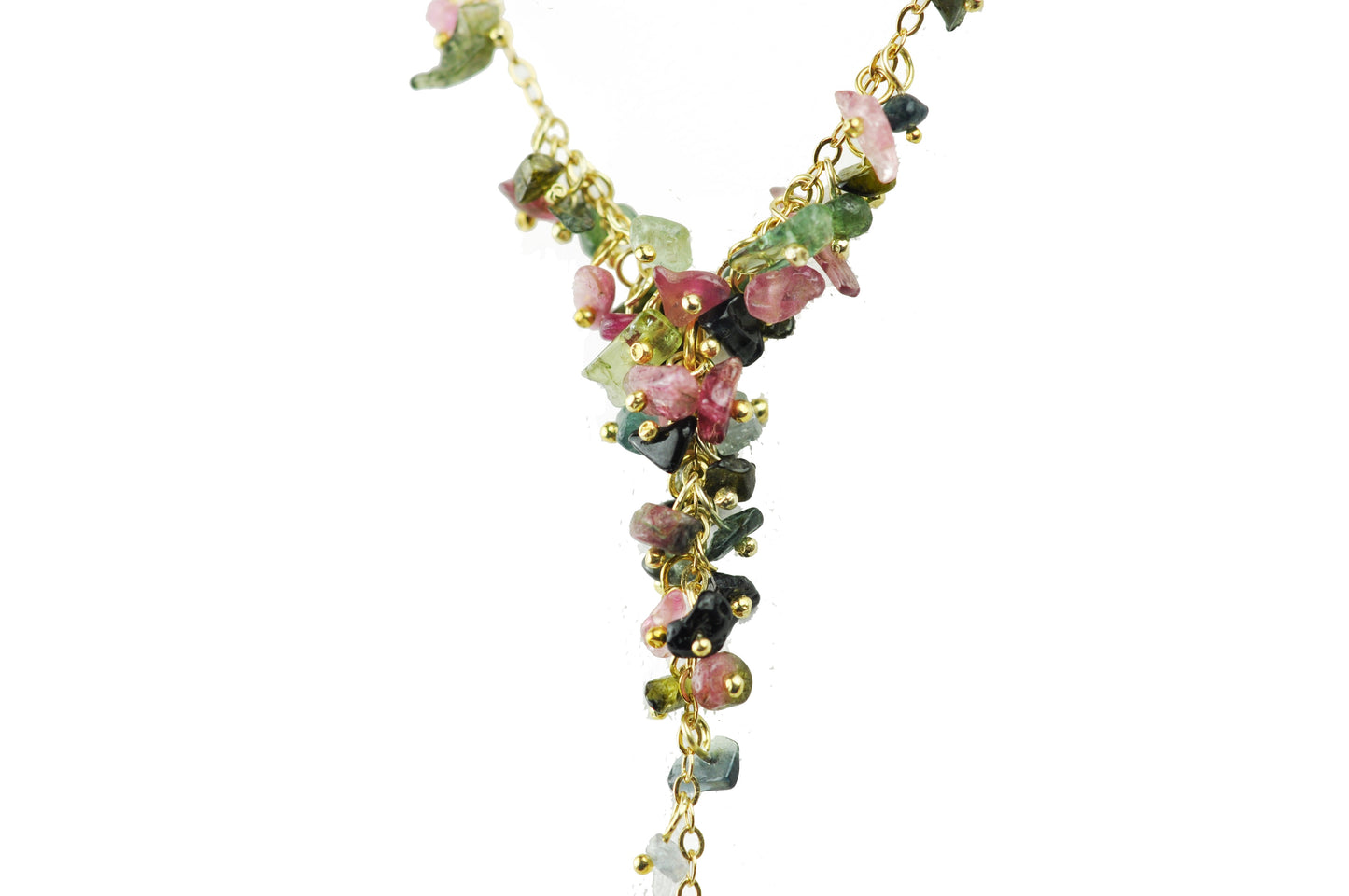 Mixed Tourmaline Cluster Necklace - One Color / One Size - Jewelry & Accessories - Necklaces & Pendants