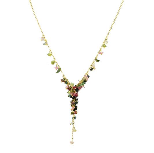 Mixed Tourmaline Cluster Necklace - One Color / One Size - Jewelry & Accessories - Necklaces & Pendants