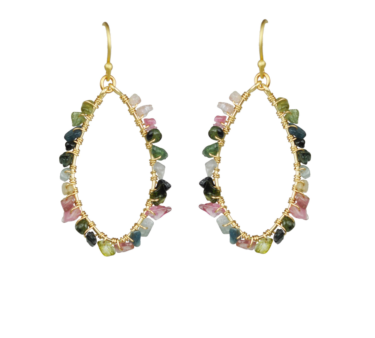 Mixed Tourmaline Earrings - One Color / One Size - Jewelry & Accessories - Earrings