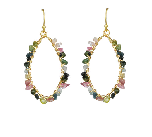 Mixed Tourmaline Earrings - One Color / One Size - Jewelry & Accessories - Earrings
