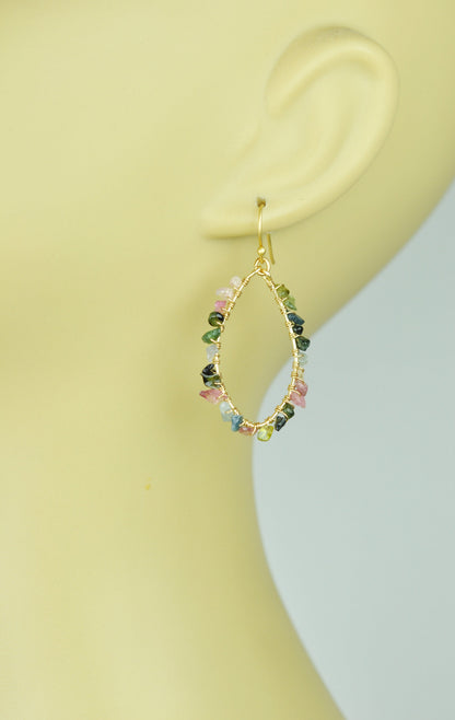 Mixed Tourmaline Earrings - One Color / One Size - Jewelry & Accessories - Earrings