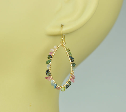 Mixed Tourmaline Earrings - One Color / One Size - Jewelry & Accessories - Earrings