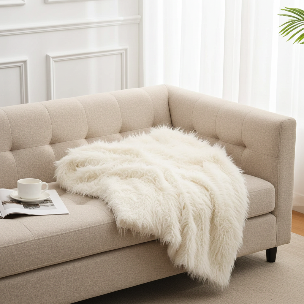 Mongolian Faux Fur Luxury Throw Blanket - Home & Garden - Home Textile - Bedding