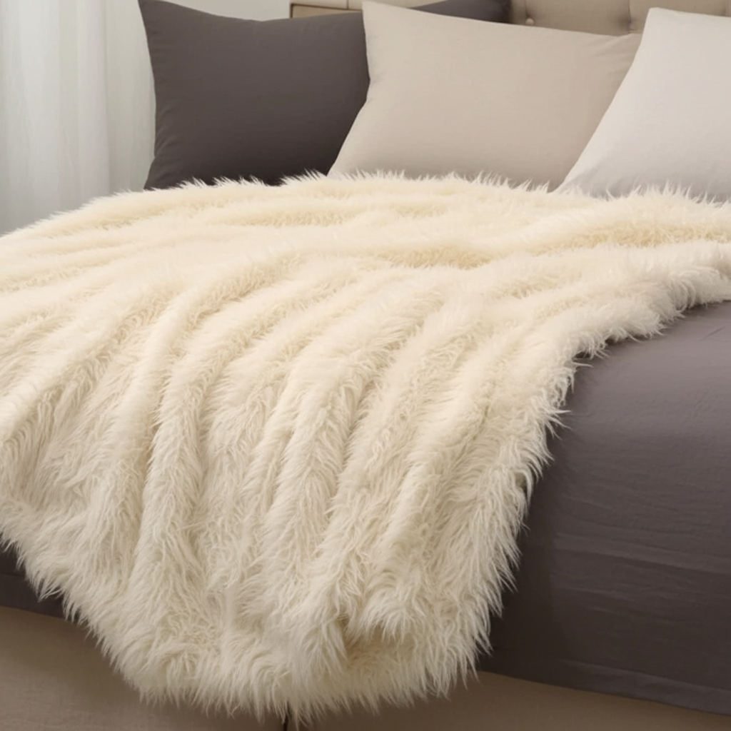 Mongolian Faux Fur Luxury Throw Blanket - Home & Garden - Home Textile - Bedding