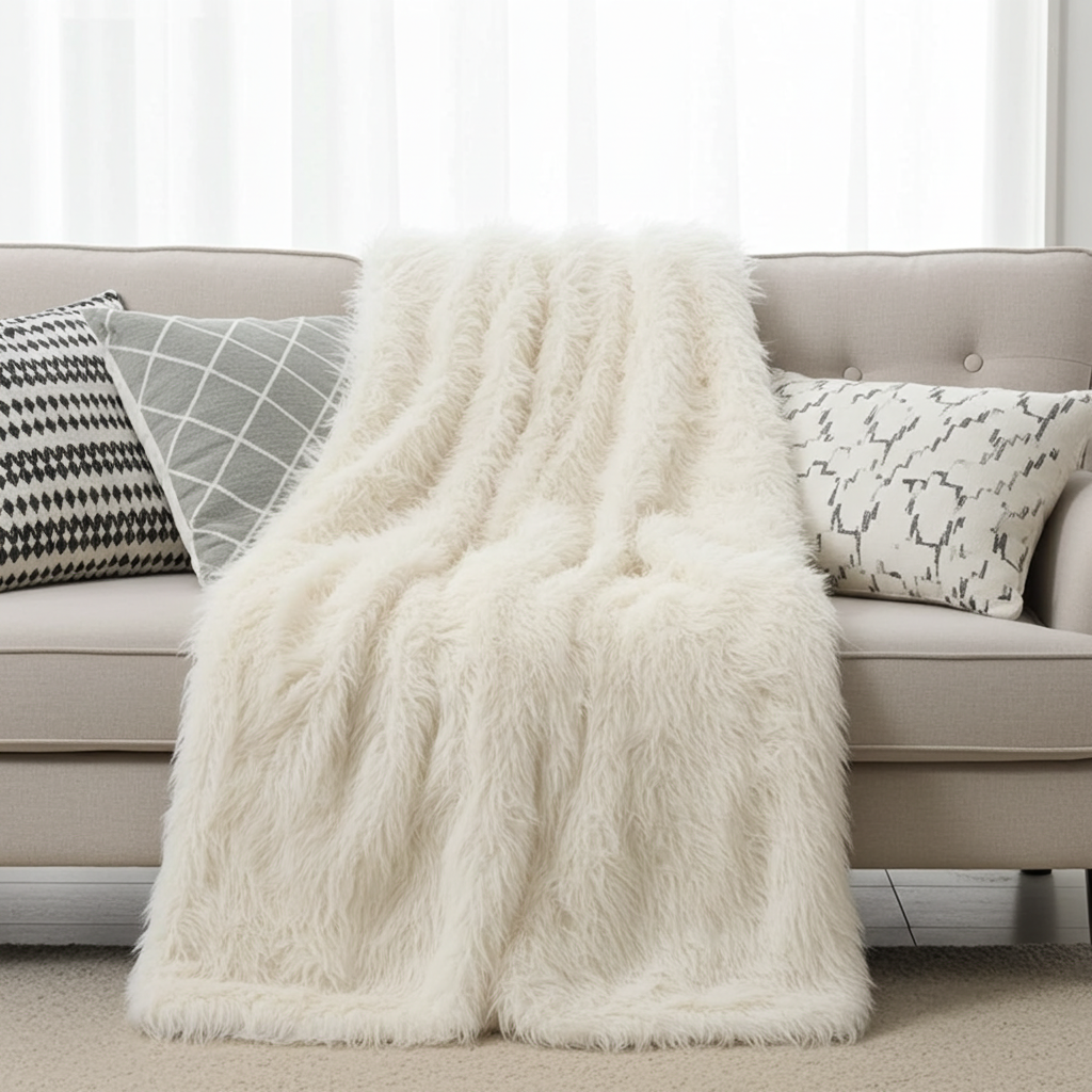 Mongolian Faux Fur Luxury Throw Blanket - Home & Garden - Home Textile - Bedding