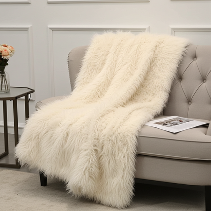 Mongolian Faux Fur Luxury Throw Blanket - Home & Garden - Home Textile - Bedding