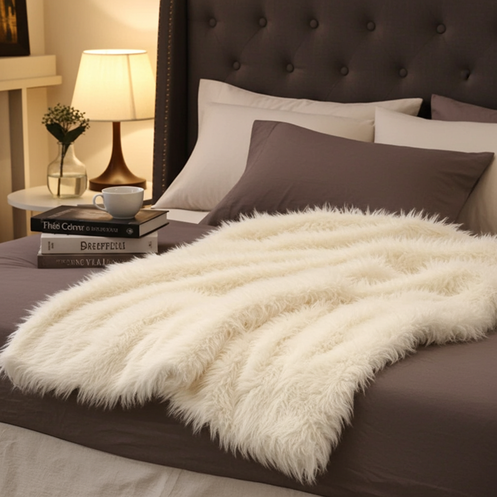 Mongolian Faux Fur Luxury Throw Blanket - Home & Garden - Home Textile - Bedding