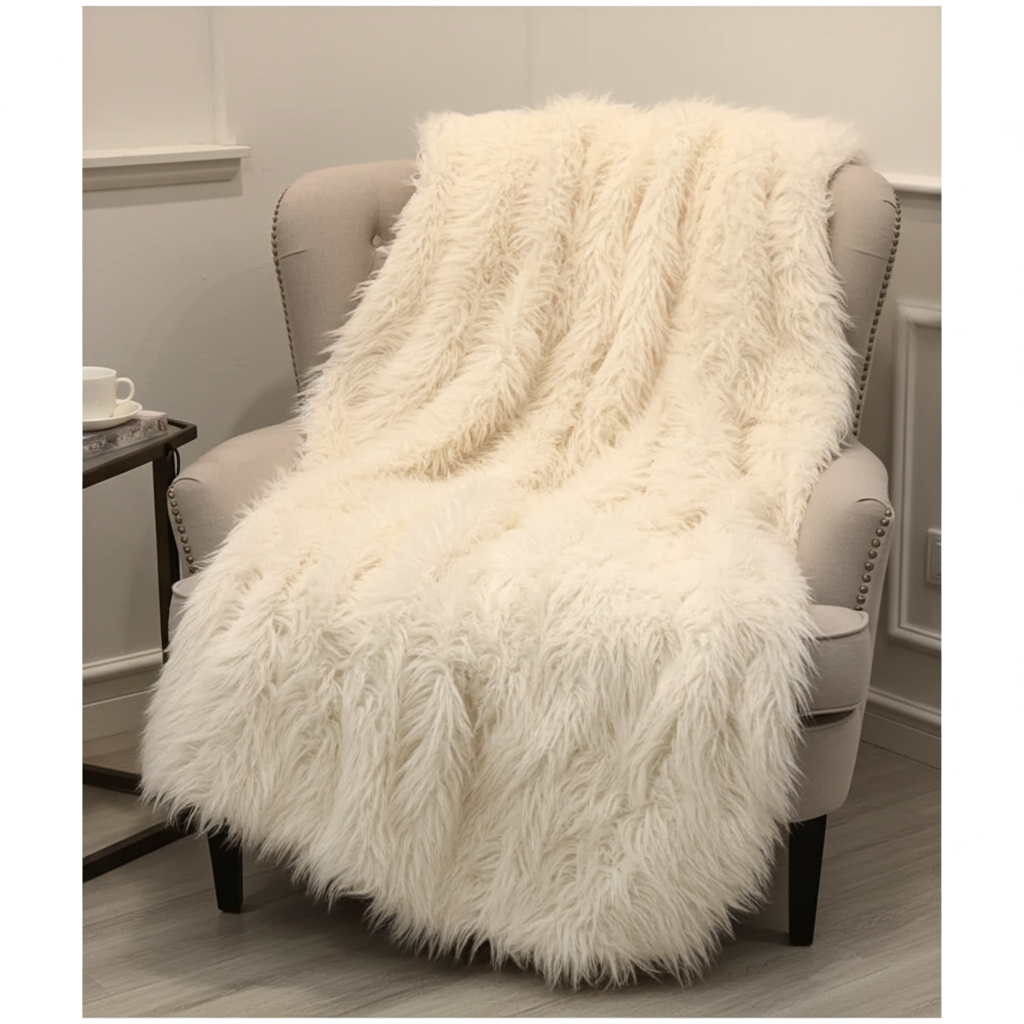 Mongolian Faux Fur Luxury Throw Blanket - Home & Garden - Home Textile - Bedding