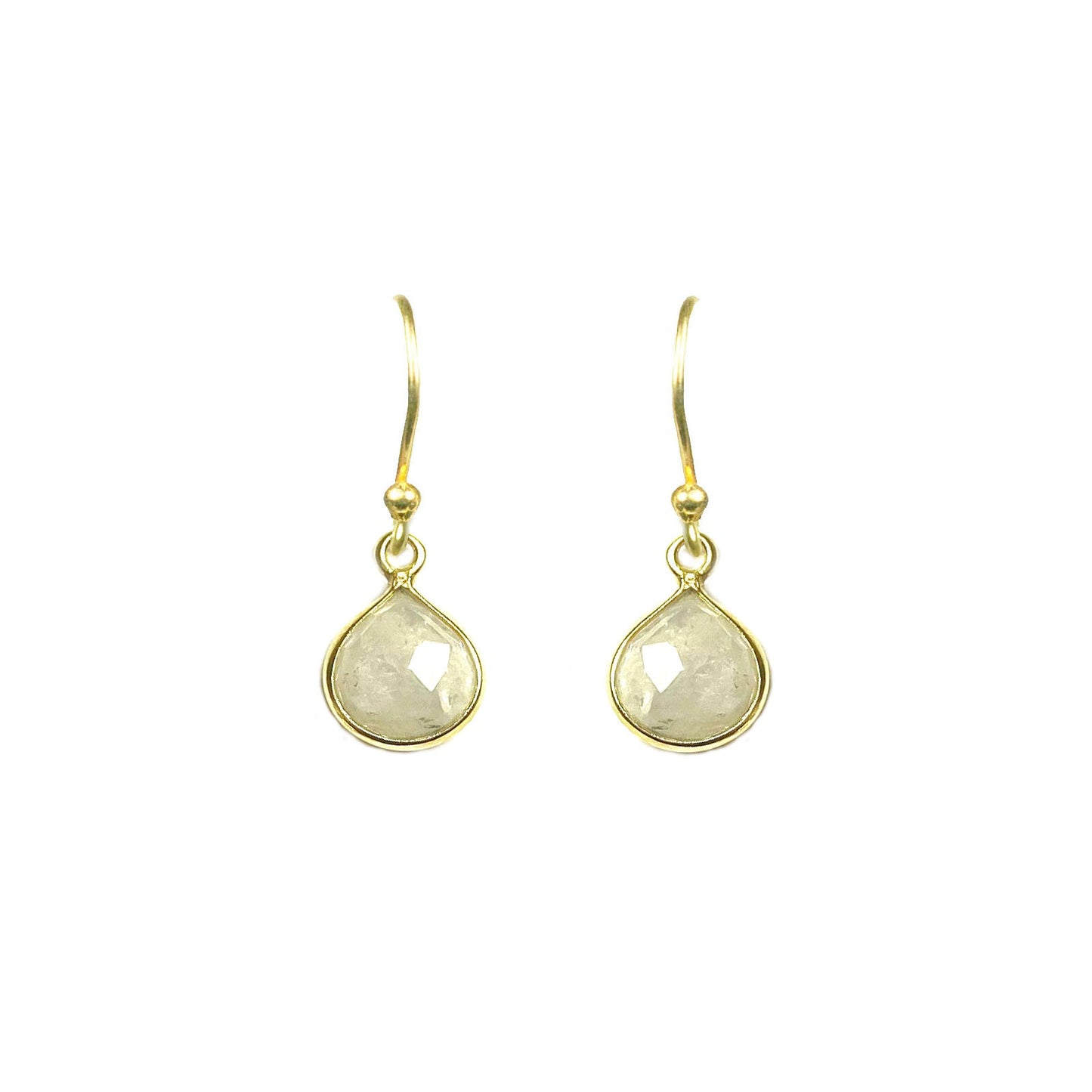 Moonstone Bezel Drop Earrings - One Color / One Size - Jewelry & Accessories - Fine Jewelry - Earrings