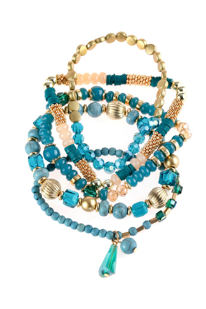 Multibeads Stretch Bracelet - Jewelry & Accessories - Bracelets & Bangles - Charm Bracelets