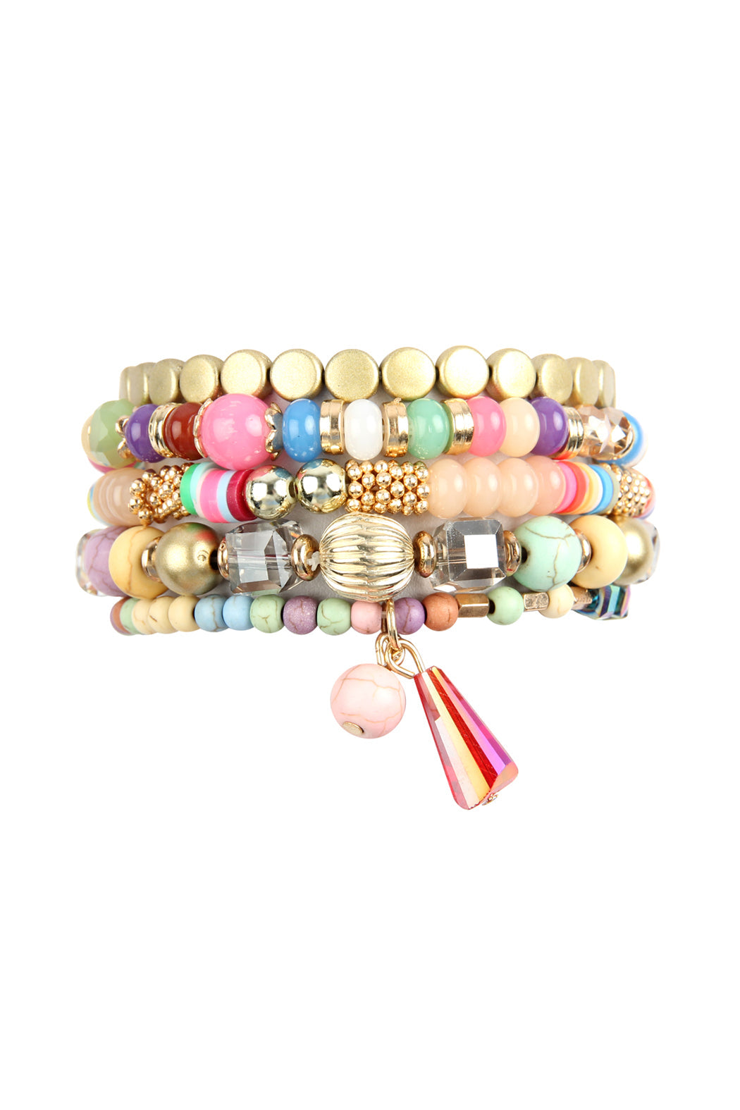 Multibeads Stretch Bracelet - MULTICOLOR - Jewelry & Accessories - Bracelets & Bangles - Charm Bracelets