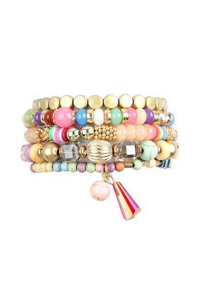 Multibeads Stretch Bracelet - MULTICOLOR - Jewelry & Accessories - Bracelets & Bangles - Charm Bracelets