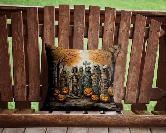Mummies Spooky Halloween Throw Pillow - One Color / One Size - Home & Garden - Home Textile - Pillows