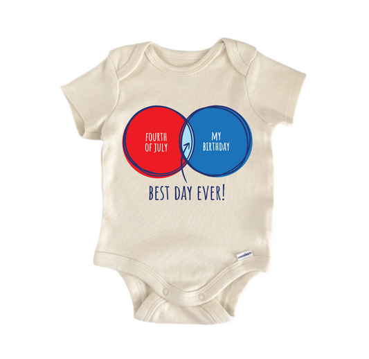 My Birthday Best Day Ever July 4th Patriotic - Baby Boy Girl Clothes Bodysuit - Kids & Babies - Mother & Kids - Boys’
