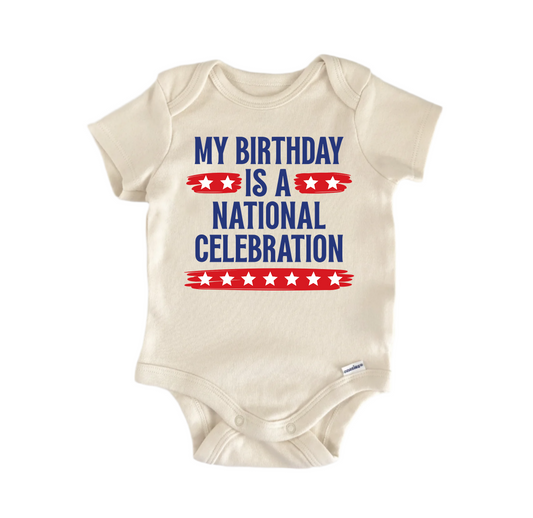 My Birthday Is a Celebration July 4th Patriotic - Baby Boy Girl Bodysuit - Kids & Babies - Mother & Kids - Boys’ Baby